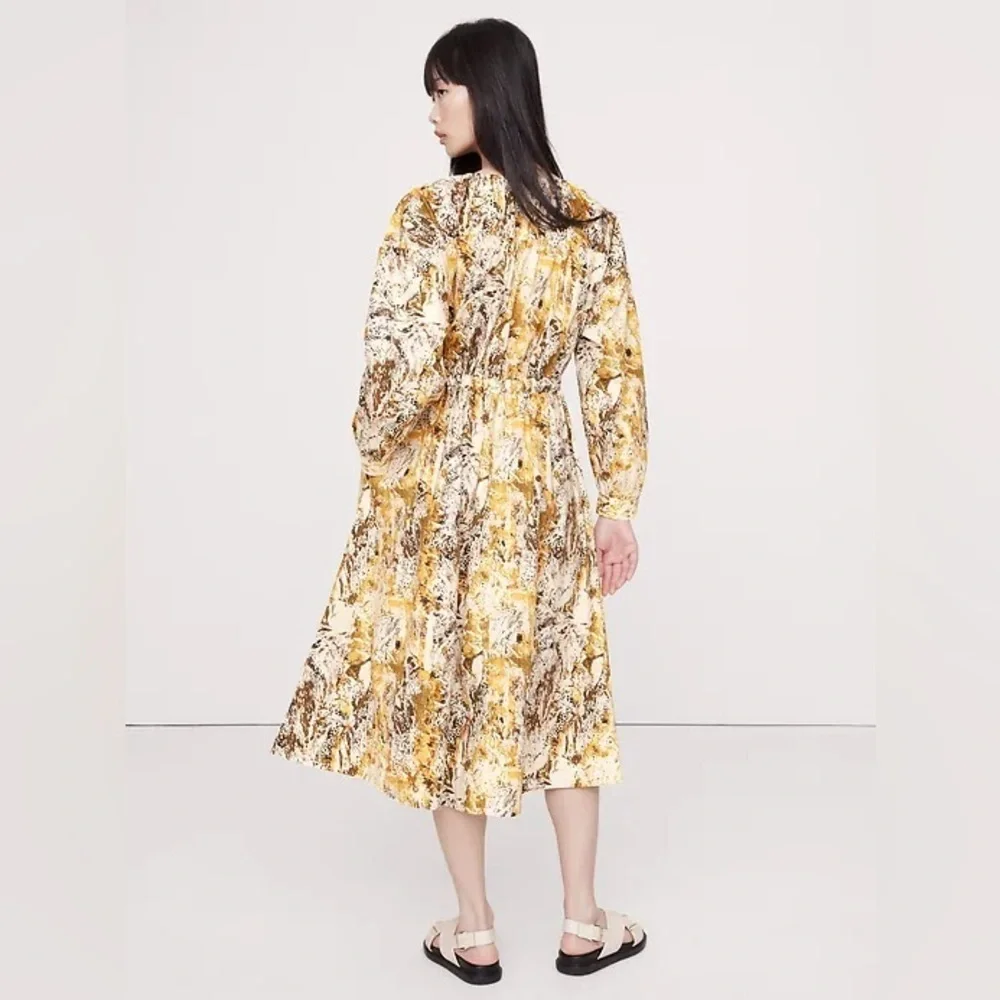 Banana Republic Yellow Floral Midi Dress - Picture 2 of 9